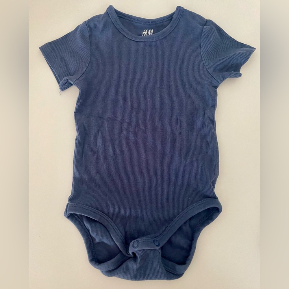 🪁H&M | Blue Ribbed Cotton Set - Picture 2 of 6